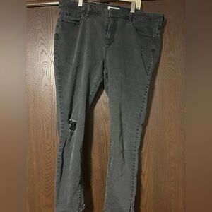 Sonoma Women Skinny Black Distressed Jeans